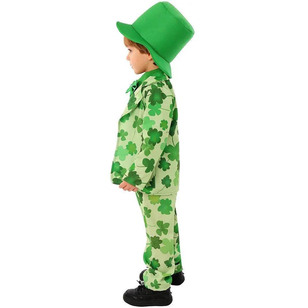 St. Patrick's Day Four Leaf Clover Kids Party Suit Cosplay Costumes - Ecosfun