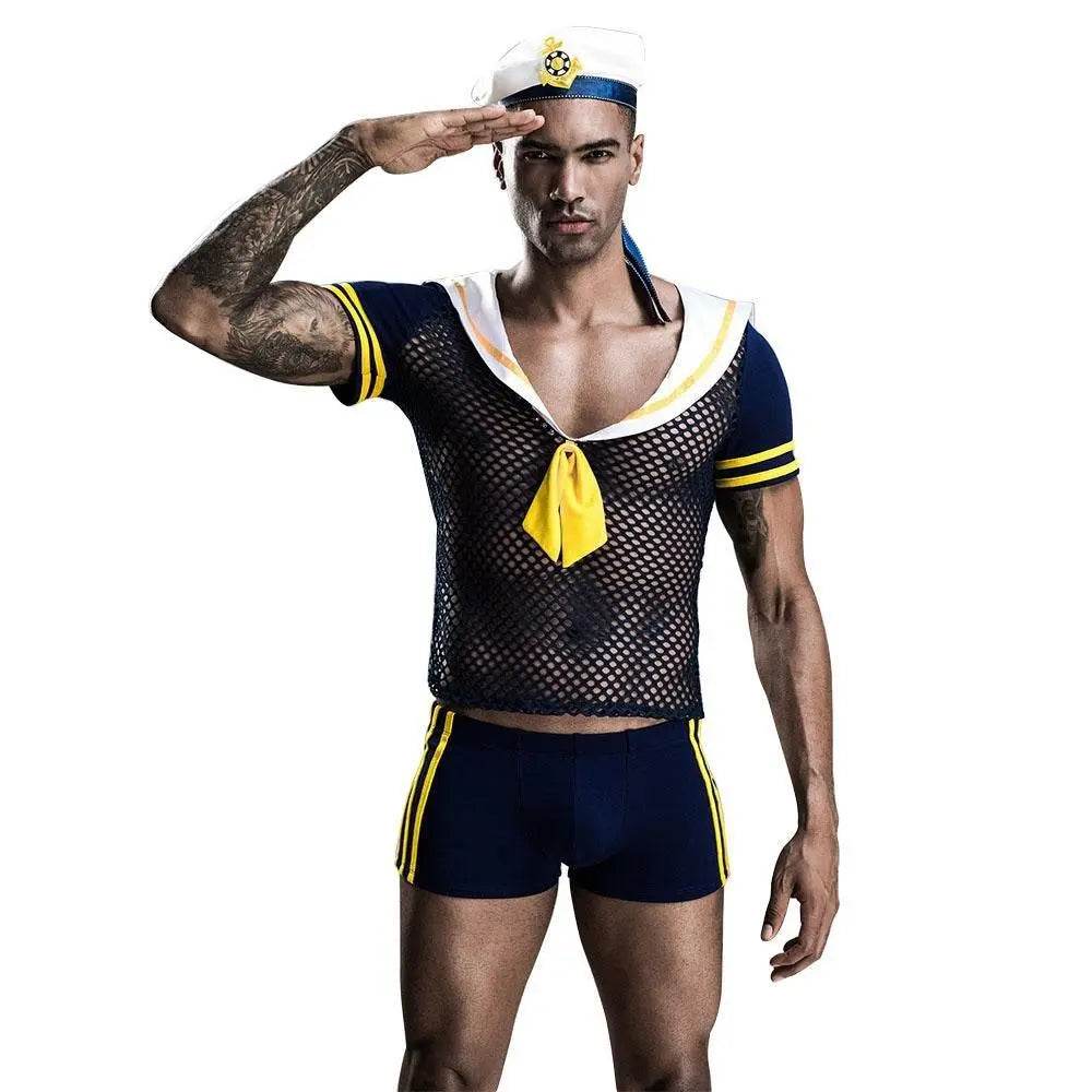 Stag do Blue Navy Party Costume Nightclub Uniform - Ecosfun