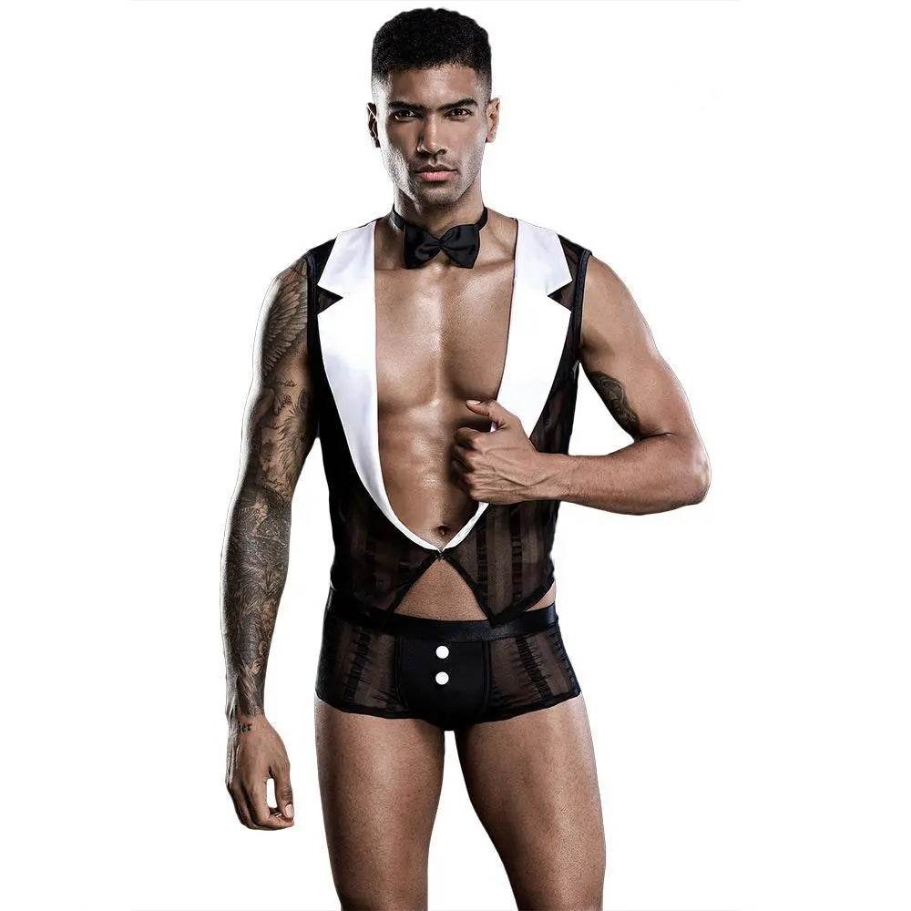 Stag do Gay Waiter Party Costume Night Club Uniform - Ecosfun