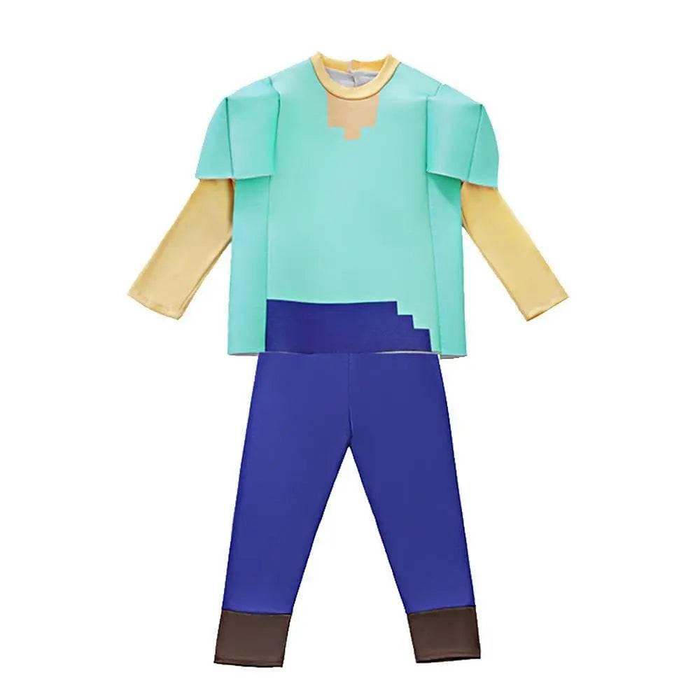 Steve Costume Minecraft Herobrine Notch Alex Cosplay Stage Game Costumes Suits For Kids - Ecosfun