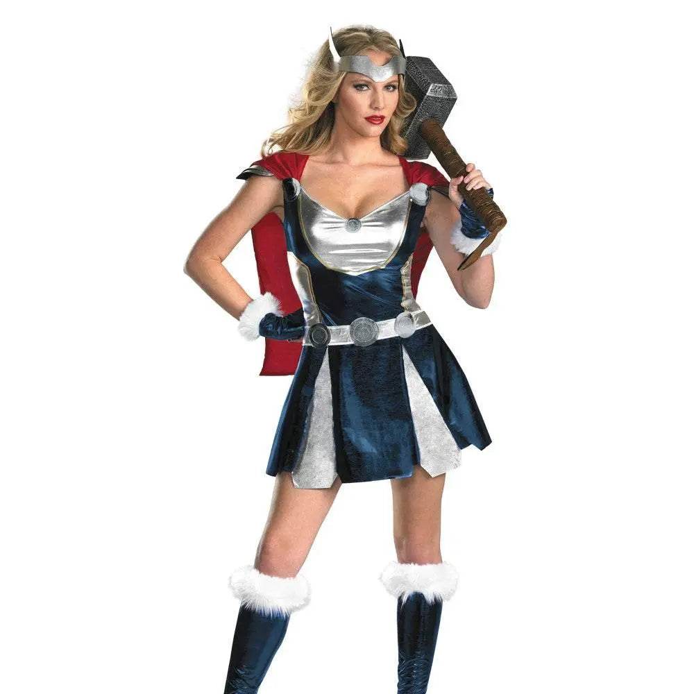 Superhero Thor Women Dress Lady Halloween Party Cosplay Costume - Ecosfun