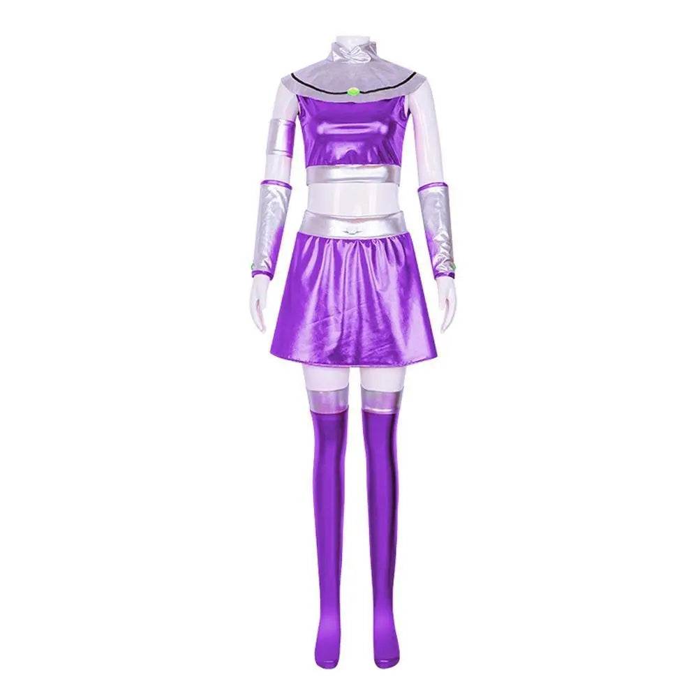 Teen Titans Cosplay Costume Princess Koriand'r Anime Suit Outfit Sets Up For Adults - Ecosfun