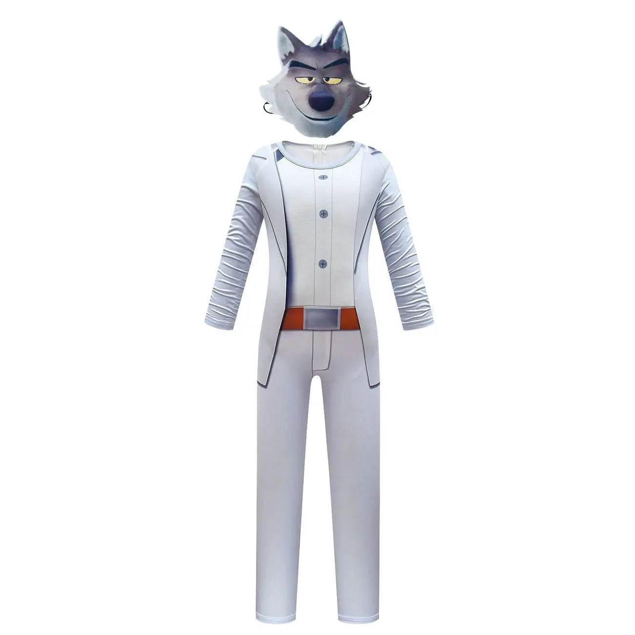 The Bad Guys Wolf Cosplay Costumes Jumpsuit Romper Halloween Outfit Dress For Kids Boys - Ecosfun