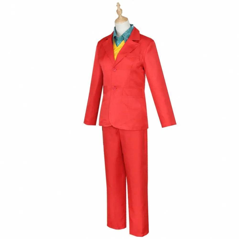 The Joker Cosplay Costume Halloween Party Joaquin Phoenix Clown Outfit Suit for Men - Ecosfun