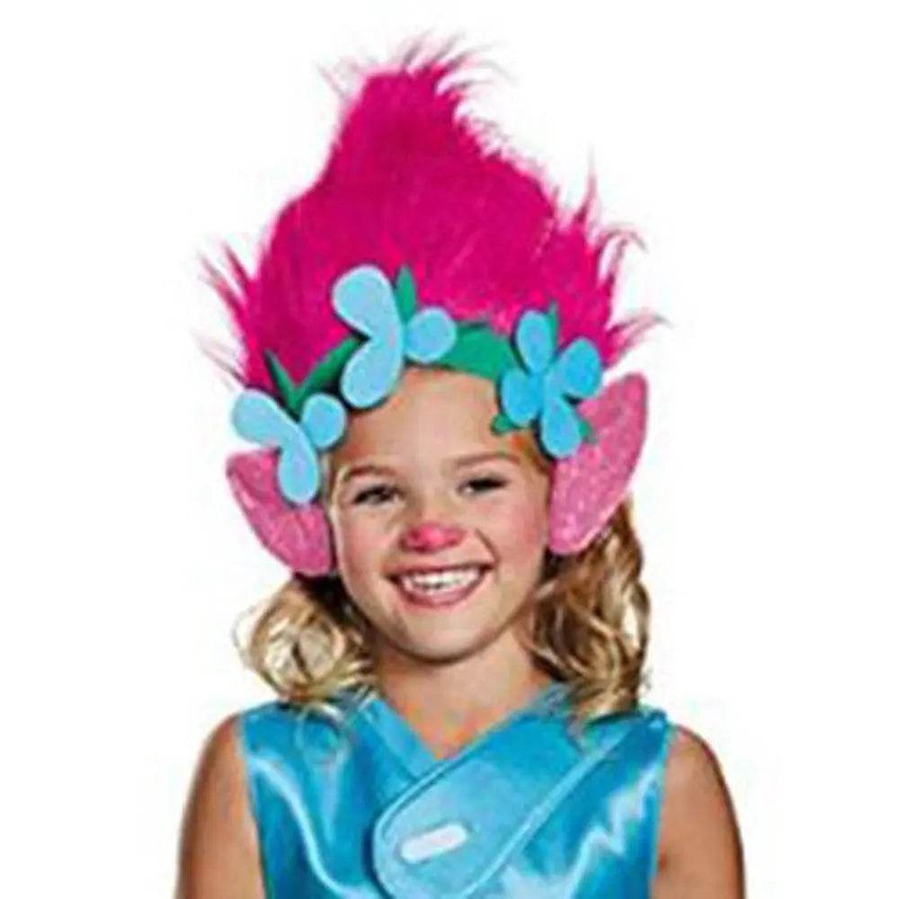 Trolls World Tour Boy's Branch Girl Poppy Costume Cosplay Halloween Fancy Dress Kids - Ecosfun