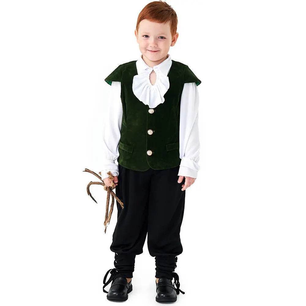 Vampire renaissance victorian pirate costume knight Children Halloween carnival for kids - Ecosfun