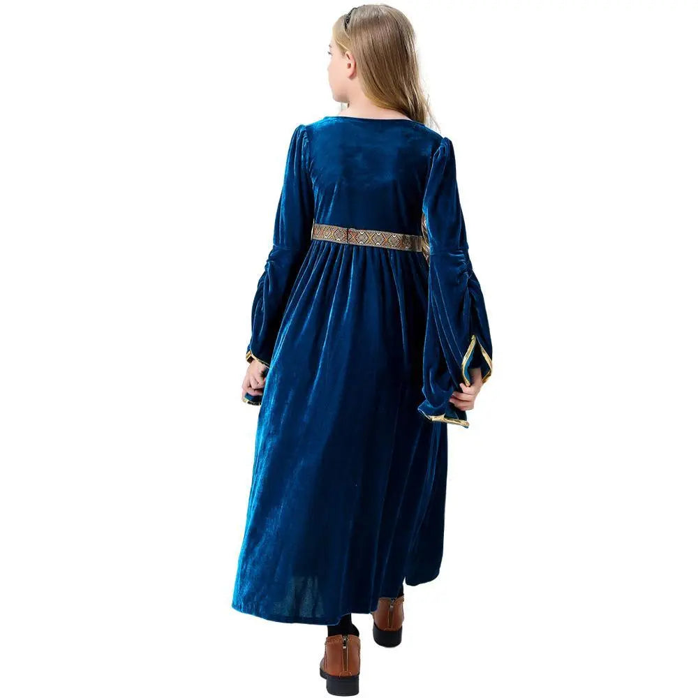 Vintage Court Ball Trumpet Sleeves Dress Outfits Halloween Carnival Cosplay Costume For Kids - Pajamasbuy