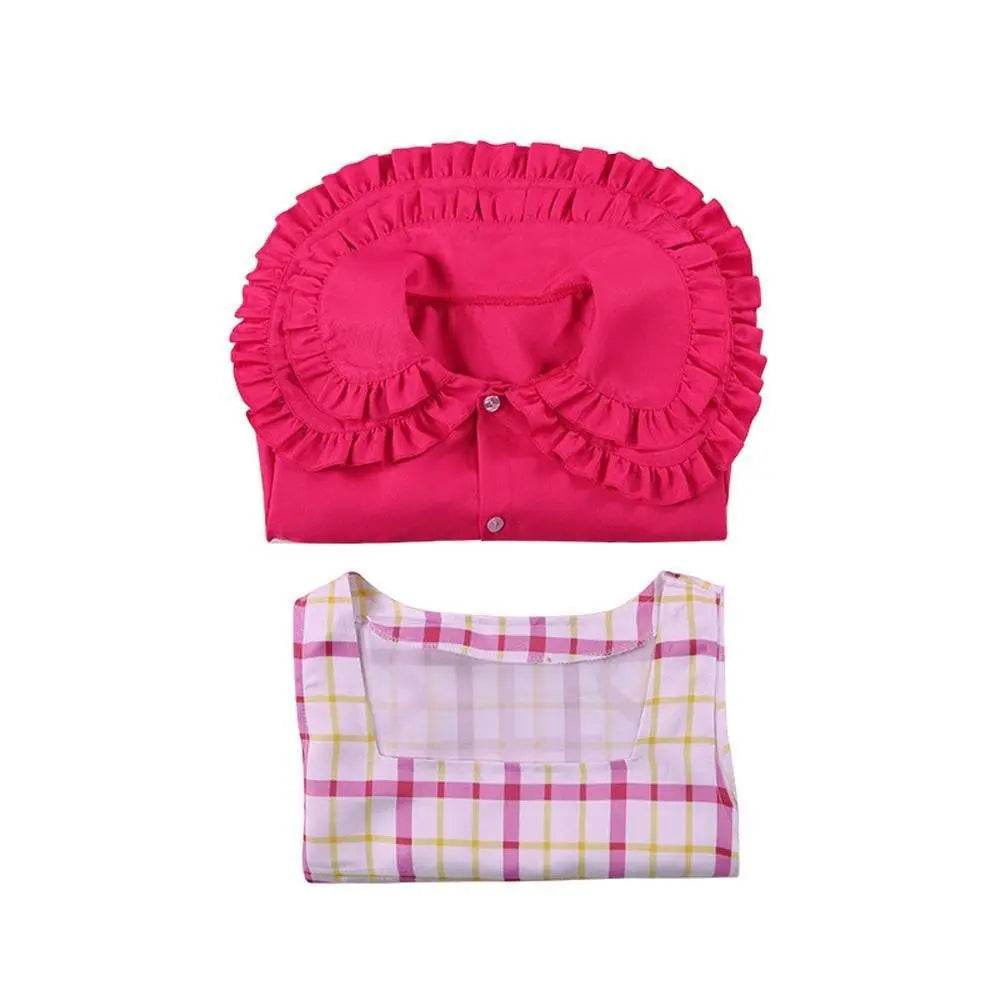 Wednesday Cosplay Costume Enid Sinclair Pink Dress Halloween Outfit for Women - Ecosfun