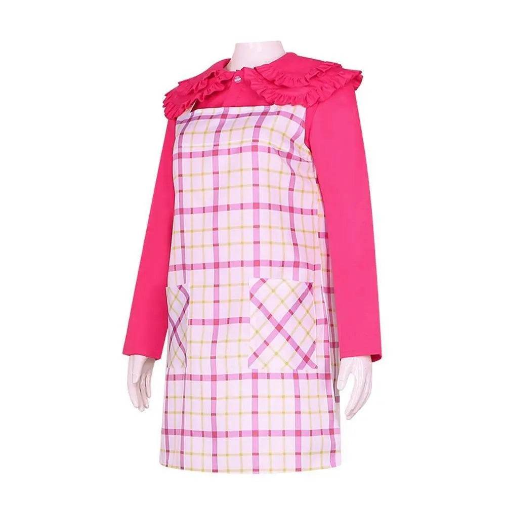 Wednesday Cosplay Costume Enid Sinclair Pink Dress Halloween Outfit for Women - Ecosfun