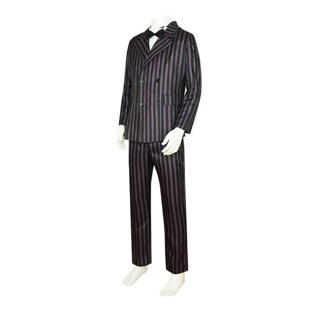 Wednesday's Dad Costume The Addams Family Cosplay Gomez Costume Outfit Sets For Men - Ecosfun