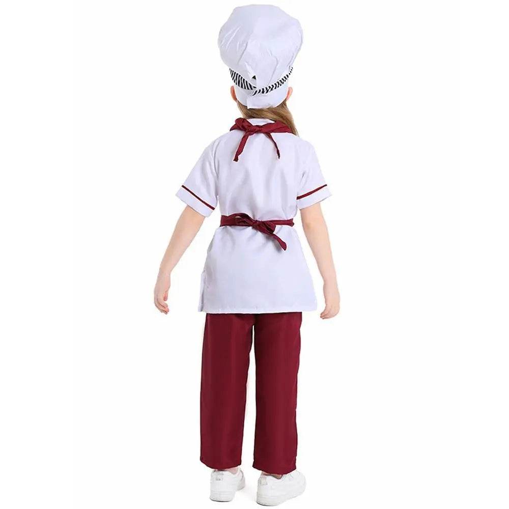 Western pastry chef costume for Kids Apron and Hat Set Cooking Baking - Ecosfun