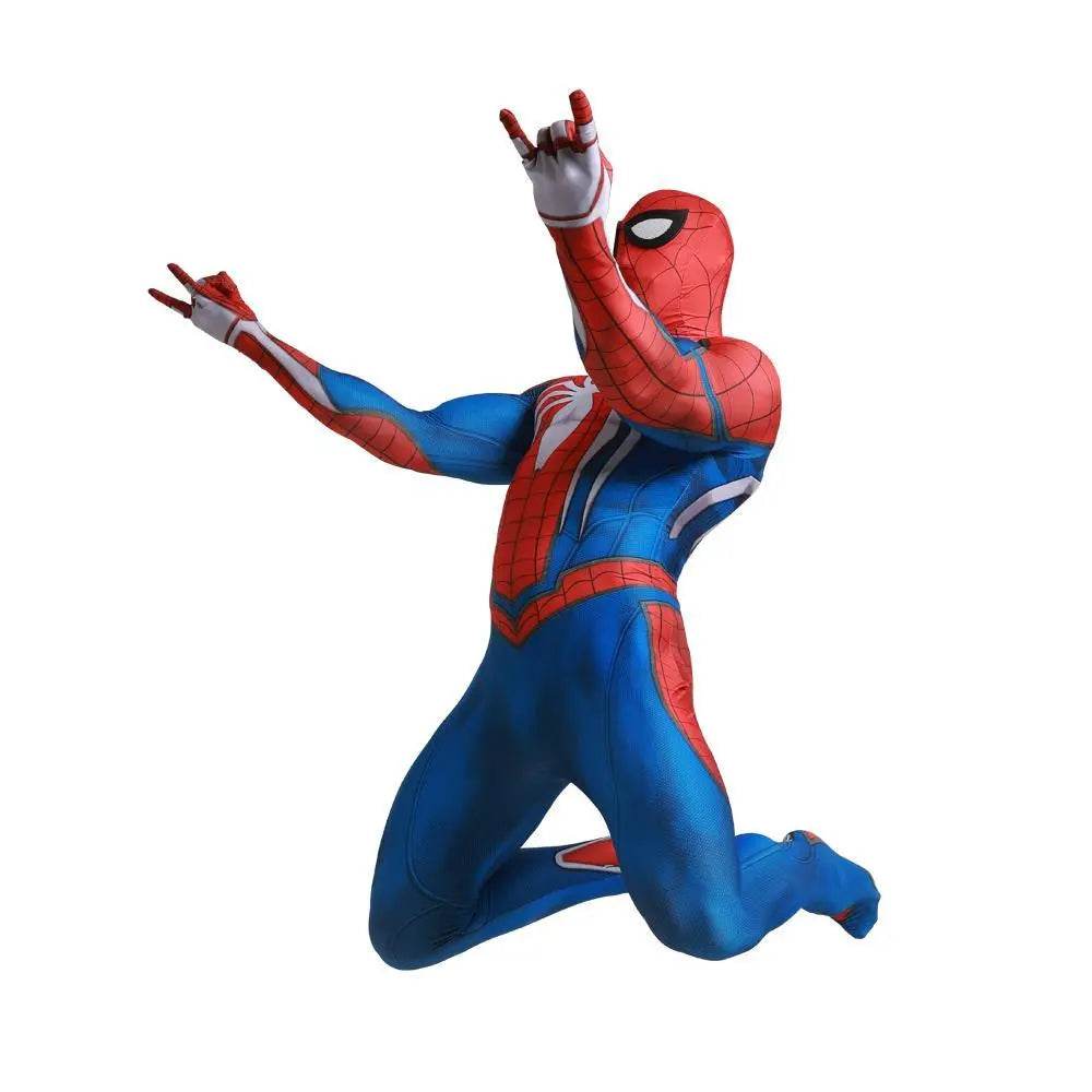White Spider-Man PS5 PS4 Game Costume Cosplay Zentai Jumpsuit Halloween Party for Adult and kids - Ecosfun