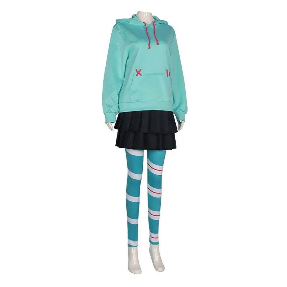 Wreck-It Ralph 2 Vanellope von Schweetz Cosplay Costume Outfits Halloween Party Carnival Suit - Ecosfun