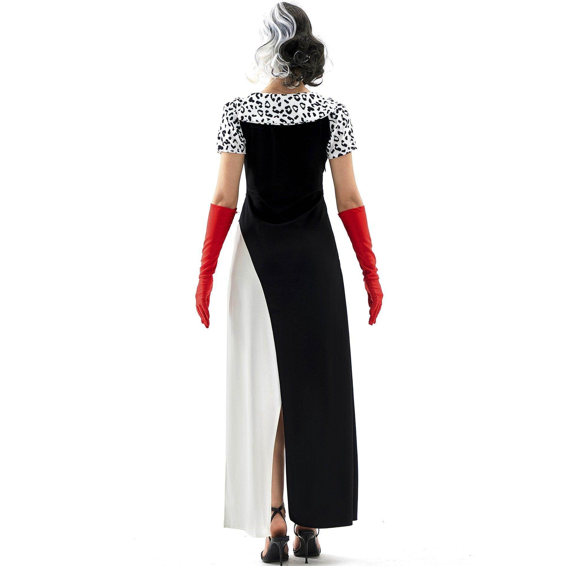Cruella Duster Stage Costume Dress Adult Halloween Women - Ecosfun