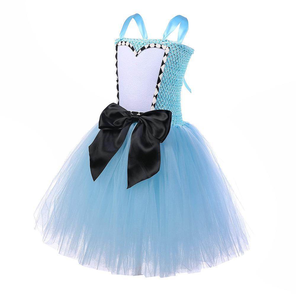 Alice in Wonderland Alice Princess Costume Kids Girls Cosplay Party Tutu Dress Halloween - Ecosfun