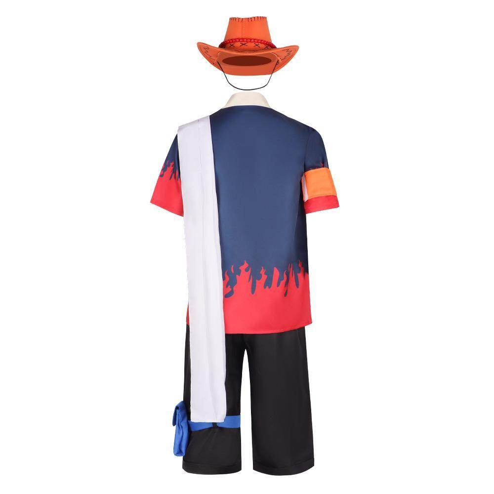 Animation costume Nautical King Fire Fist Ace full cosplay costume stage performance - Ecosfun