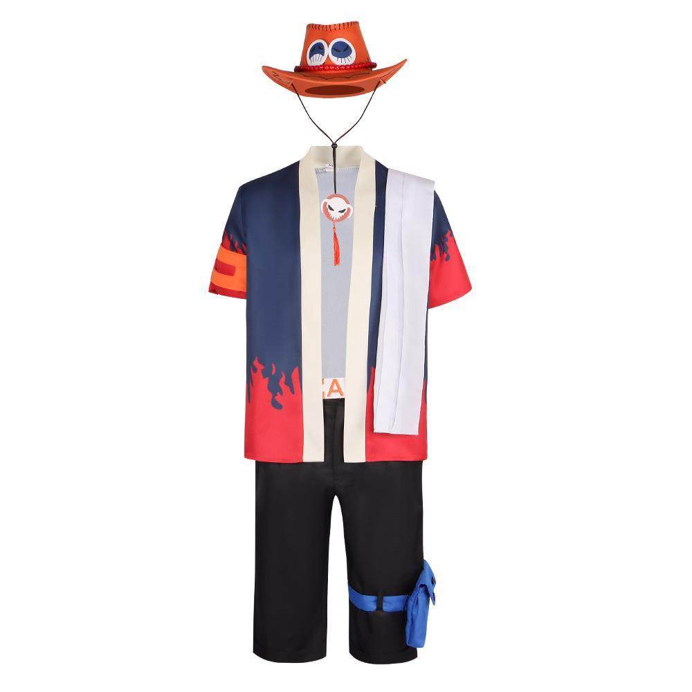 Animation costume Nautical King Fire Fist Ace full cosplay costume stage performance - Ecosfun