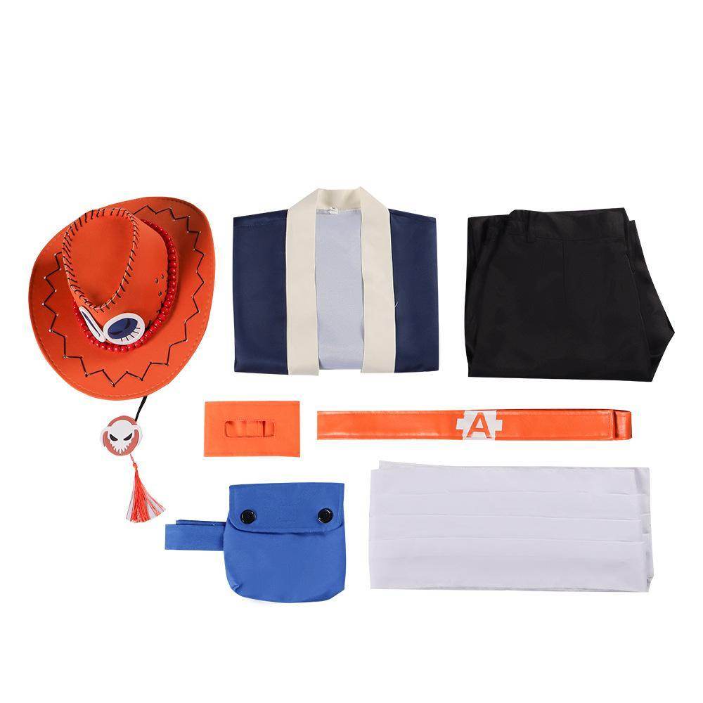 Animation costume Nautical King Fire Fist Ace full cosplay costume stage performance - Ecosfun