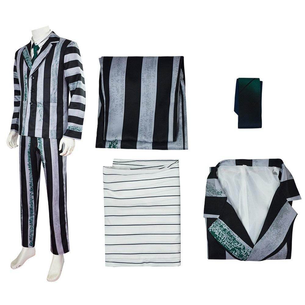 Beetlejuice 2 Michael Keaton Costume for men Party Halloween Suit - Ecosfun