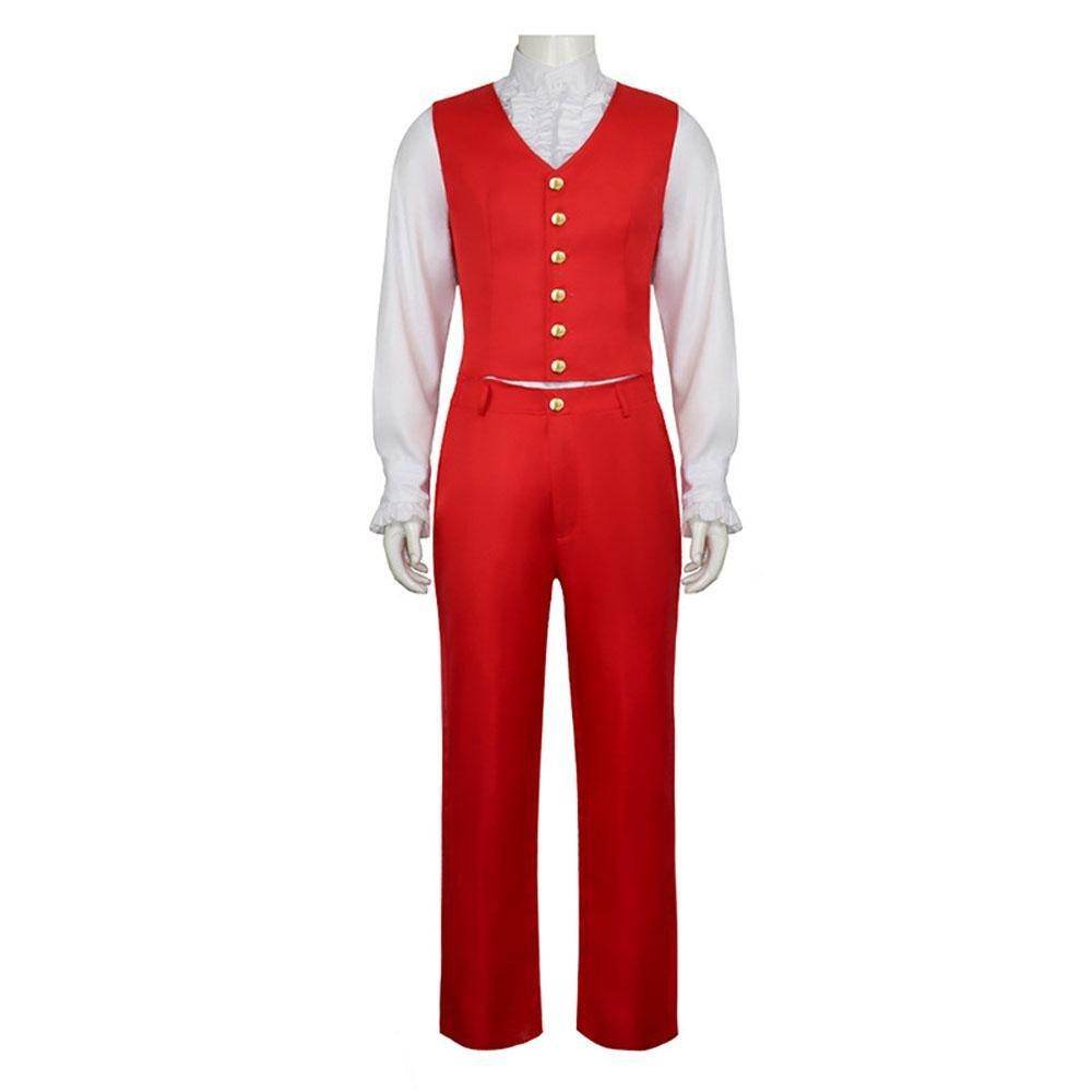 Beetlejuice 2 Michael Keaton Costume Red Suit for Men Kids Party Halloween - Ecosfun