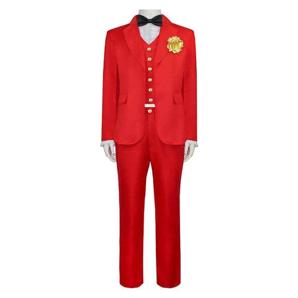 Beetlejuice 2 Michael Keaton Costume Red Suit for Men Kids Party Halloween - Ecosfun