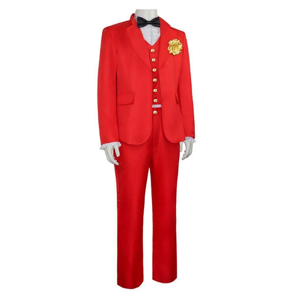 Beetlejuice 2 Michael Keaton Costume Red Suit for Men Kids Party Halloween - Ecosfun