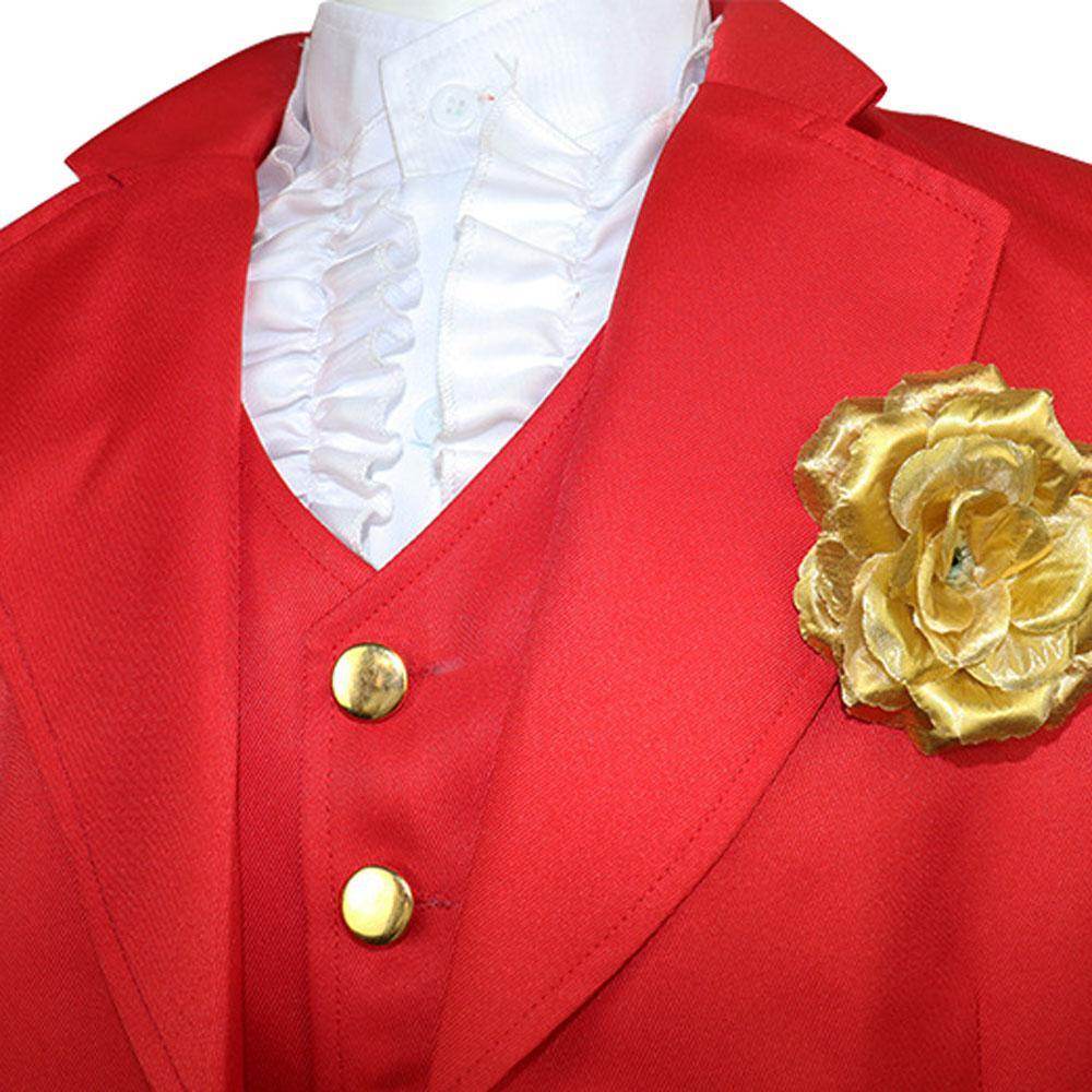 Beetlejuice 2 Michael Keaton Costume Red Suit for Men Kids Party Halloween - Ecosfun