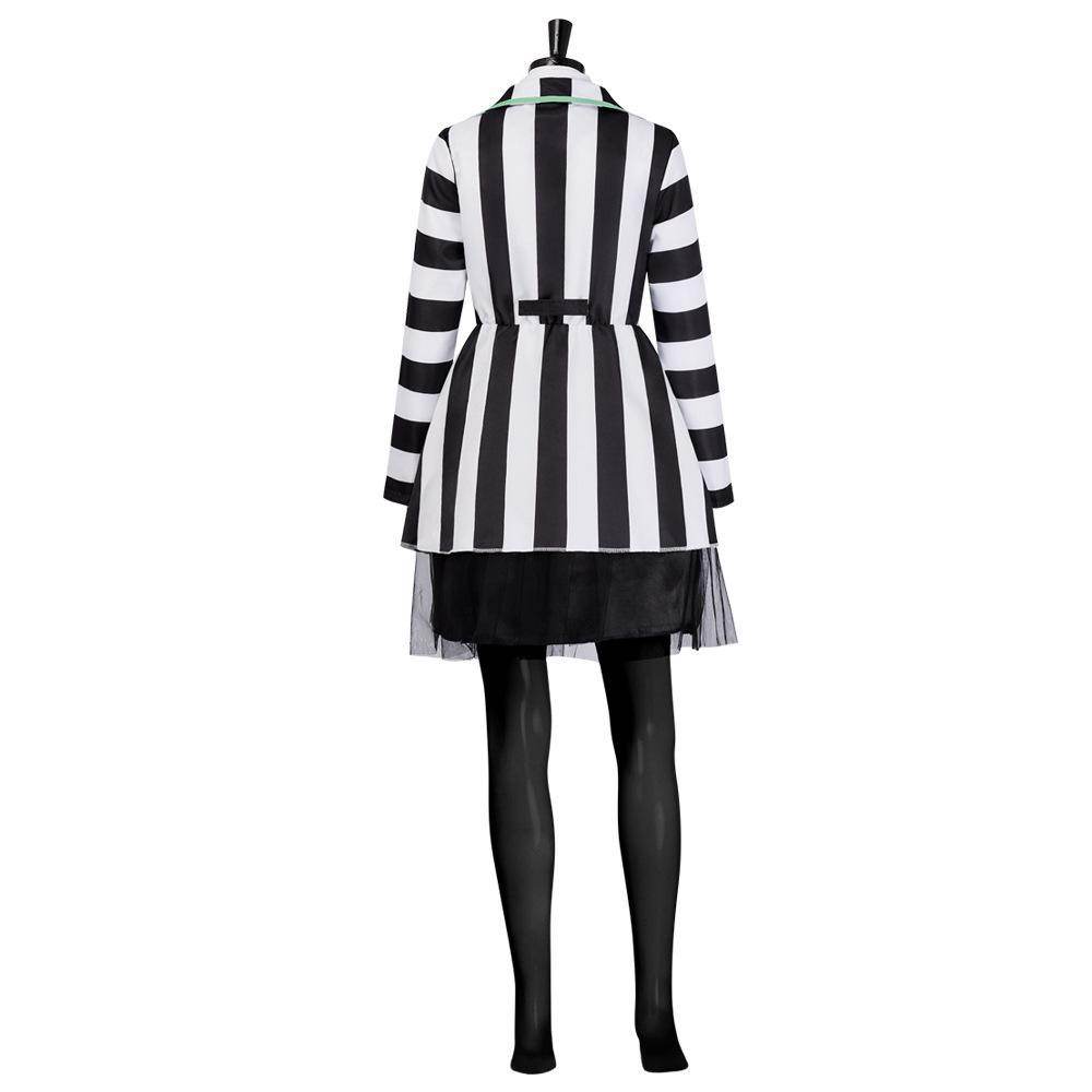 Beetlejuice Adult Kids Blazer Dress Costume For Women Girl - Ecosfun