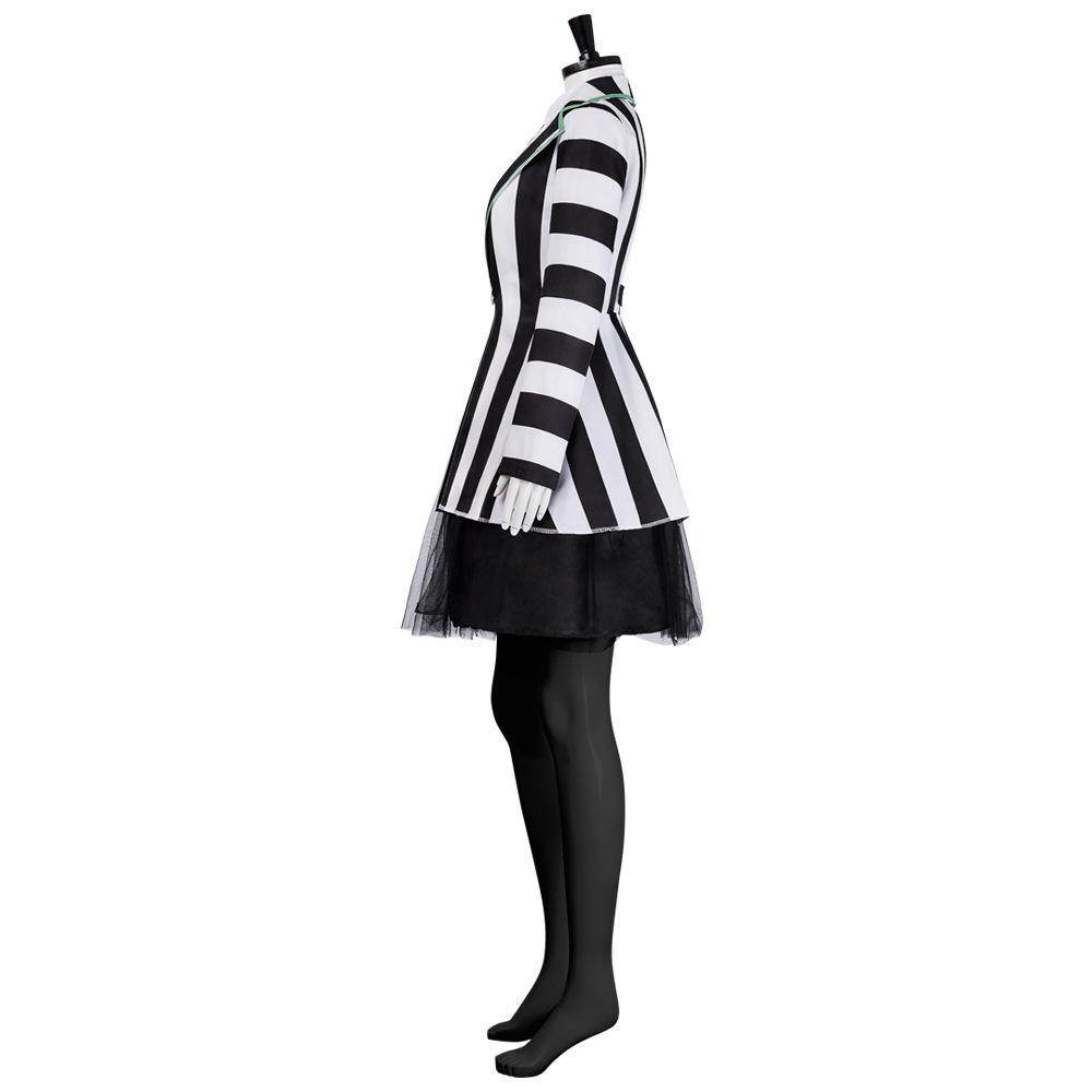 Beetlejuice Adult Kids Blazer Dress Costume For Women Girl - Ecosfun
