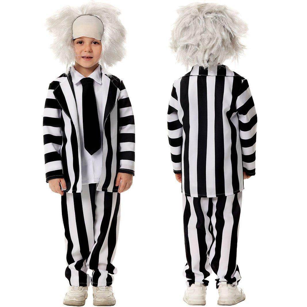 Beetlejuice Family Cosplay Costume Halloween Matching Outfits for Kids - Ecosfun