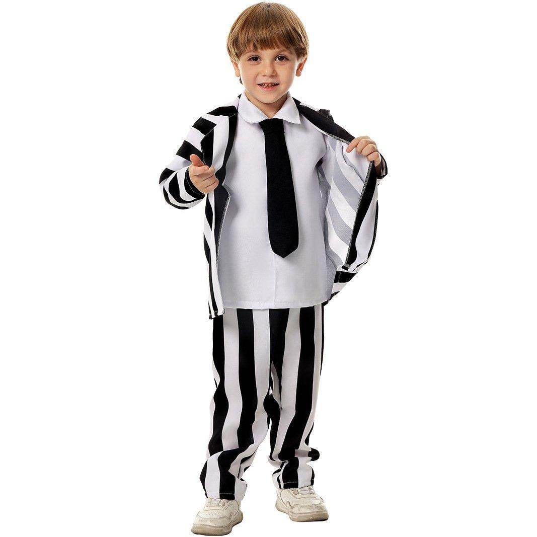 Beetlejuice Family Cosplay Costume Halloween Matching Outfits for Kids - Ecosfun