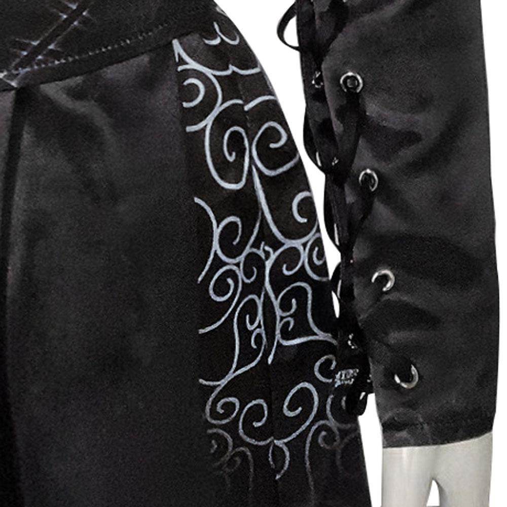 Bellatrix Lestrange Satin Dress Halloween Cosplay Costume - Ecosfun