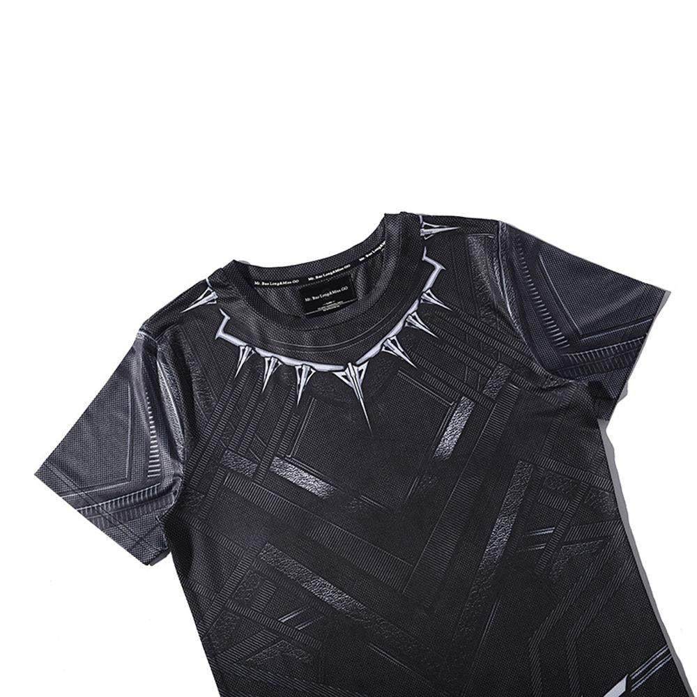 Black Panther Men T shirt Short Sleeve Running Fitness Tee Top - Ecosfun