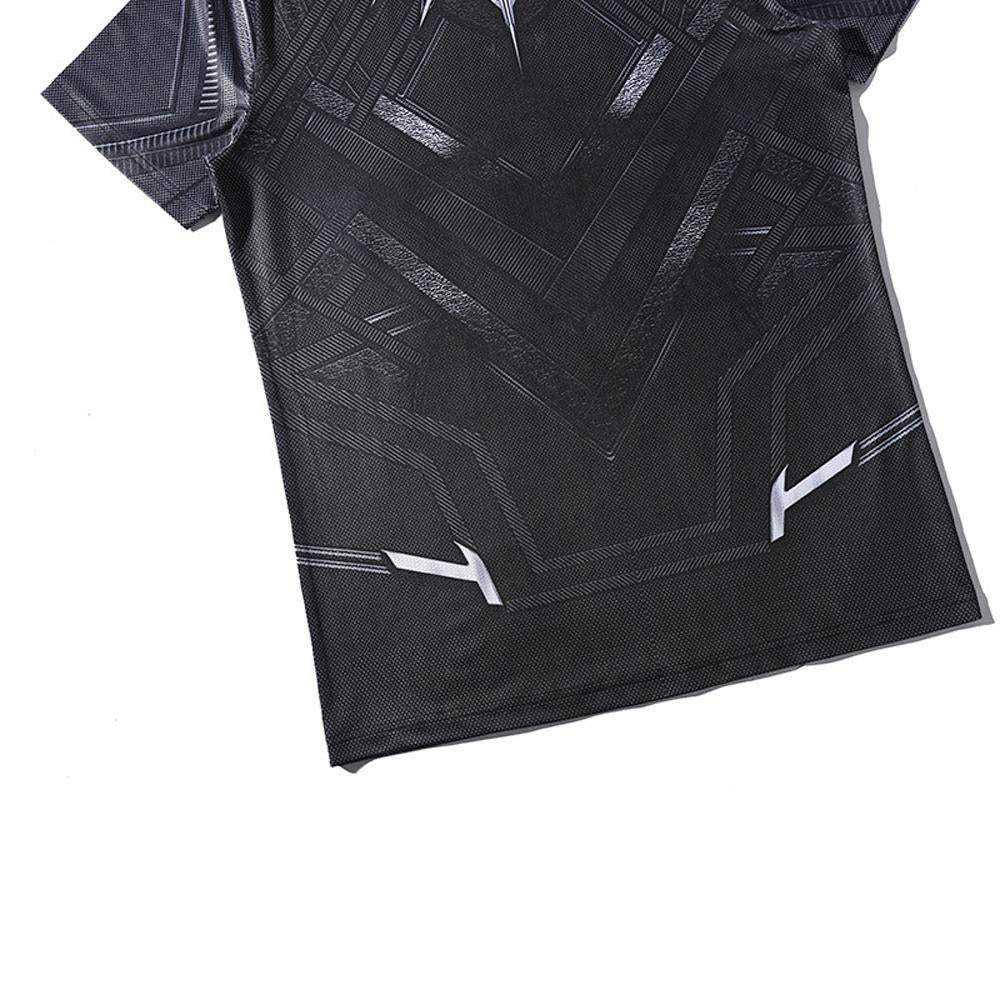 Black Panther Men T shirt Short Sleeve Running Fitness Tee Top - Ecosfun