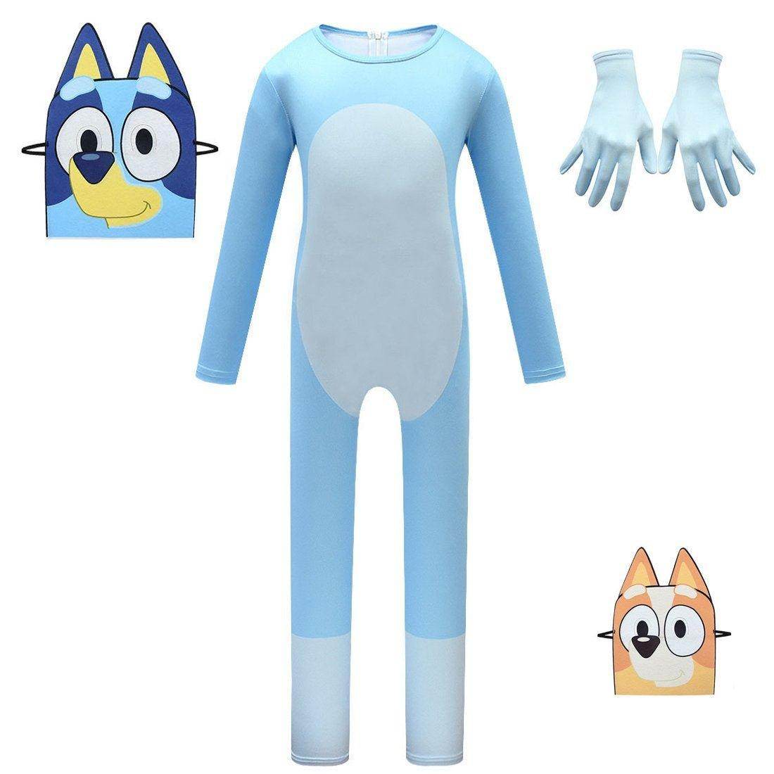 Boys Bluey Girls Bingo Dog Kids Halloween Cosplay Party jumpsuit Onesie Costume - Ecosfun