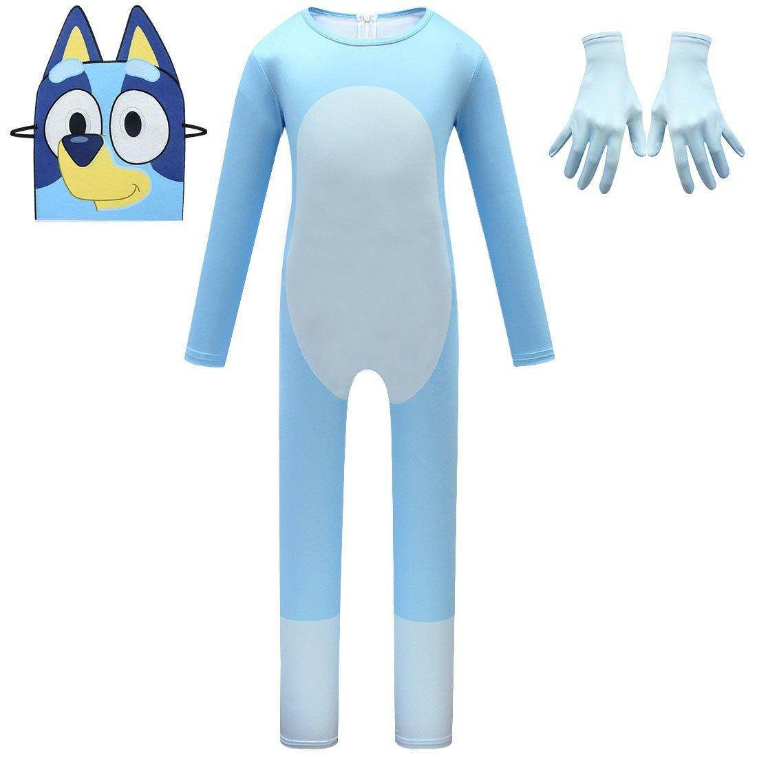 Boys Bluey Girls Bingo Dog Kids Halloween Cosplay Party jumpsuit Onesie Costume - Ecosfun