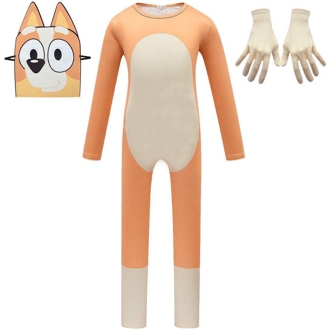 Boys Bluey Girls Bingo Dog Kids Halloween Cosplay Party jumpsuit Onesie Costume - Ecosfun