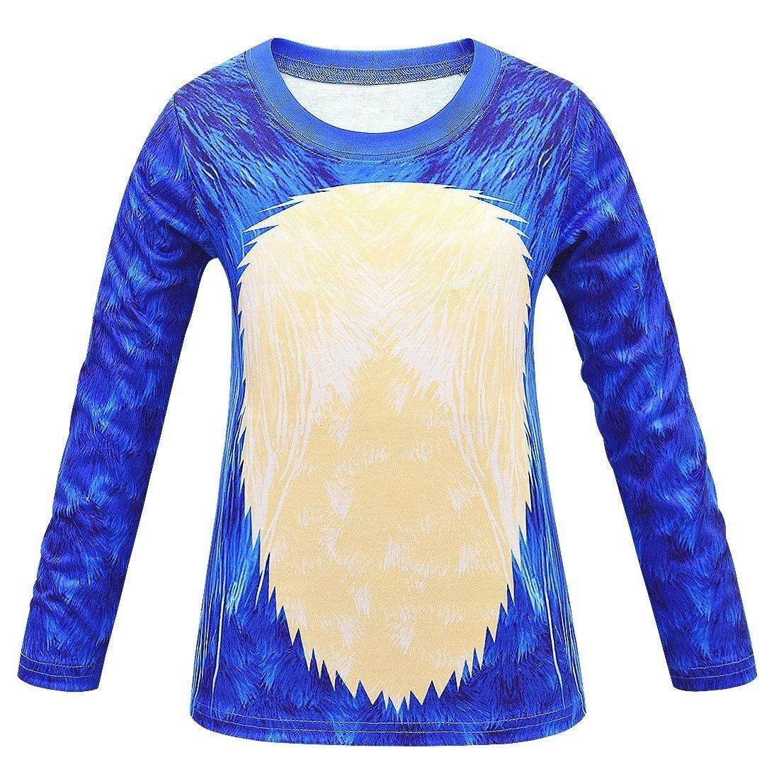 Boys Long Sleeve Cartoon Pants Set Sonic the Hedgehog Print costumes Set - Ecosfun