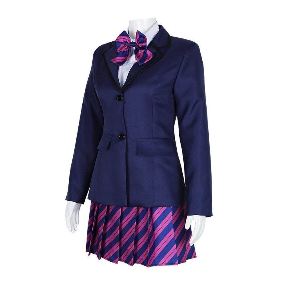 Can't Communicate Uniform Dress Cosplay Costume Skirt Outfit Anime Halloween Shirt Coat with Tie for Women - Ecosfun