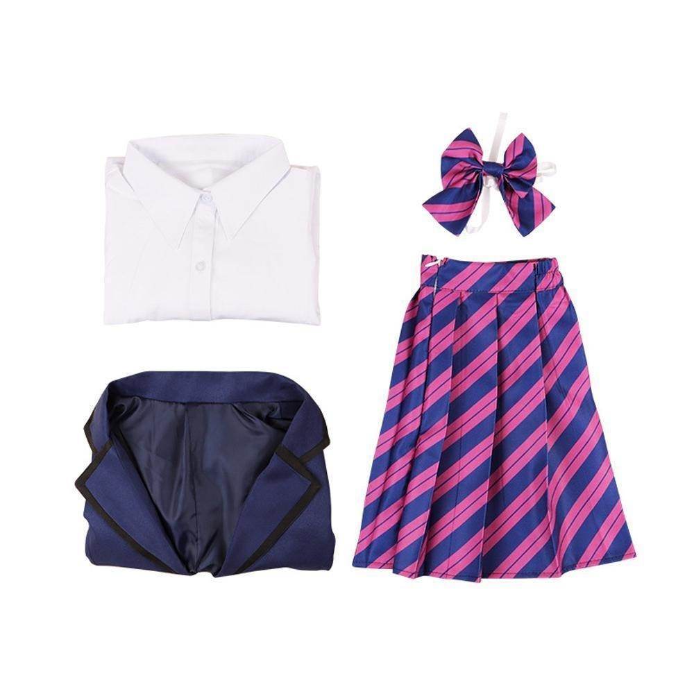Can't Communicate Uniform Dress Cosplay Costume Skirt Outfit Anime Halloween Shirt Coat with Tie for Women - Ecosfun