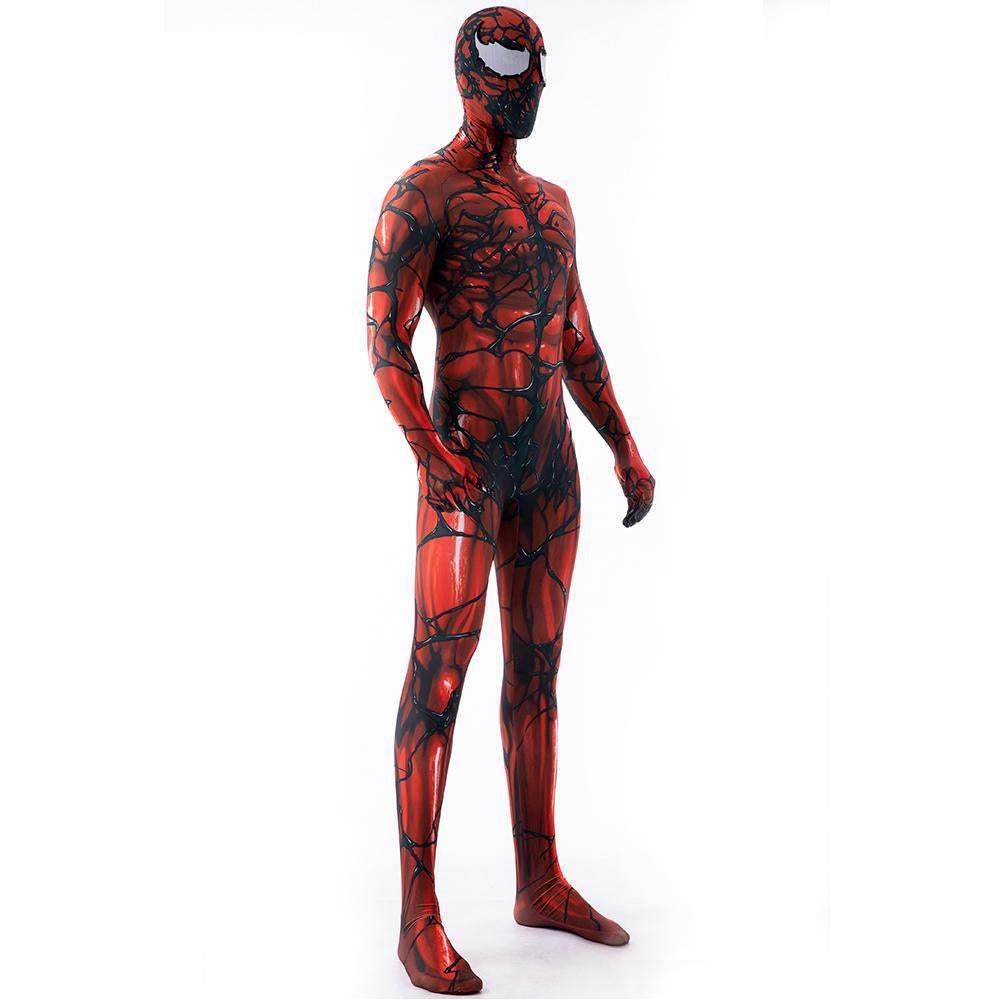 Carnage Red Rubies Venom Spider-Man Costume Cosplay Jumpsuit Superhero Bodysuit Halloween Suit Zentai For Adult Kids - Ecosfun