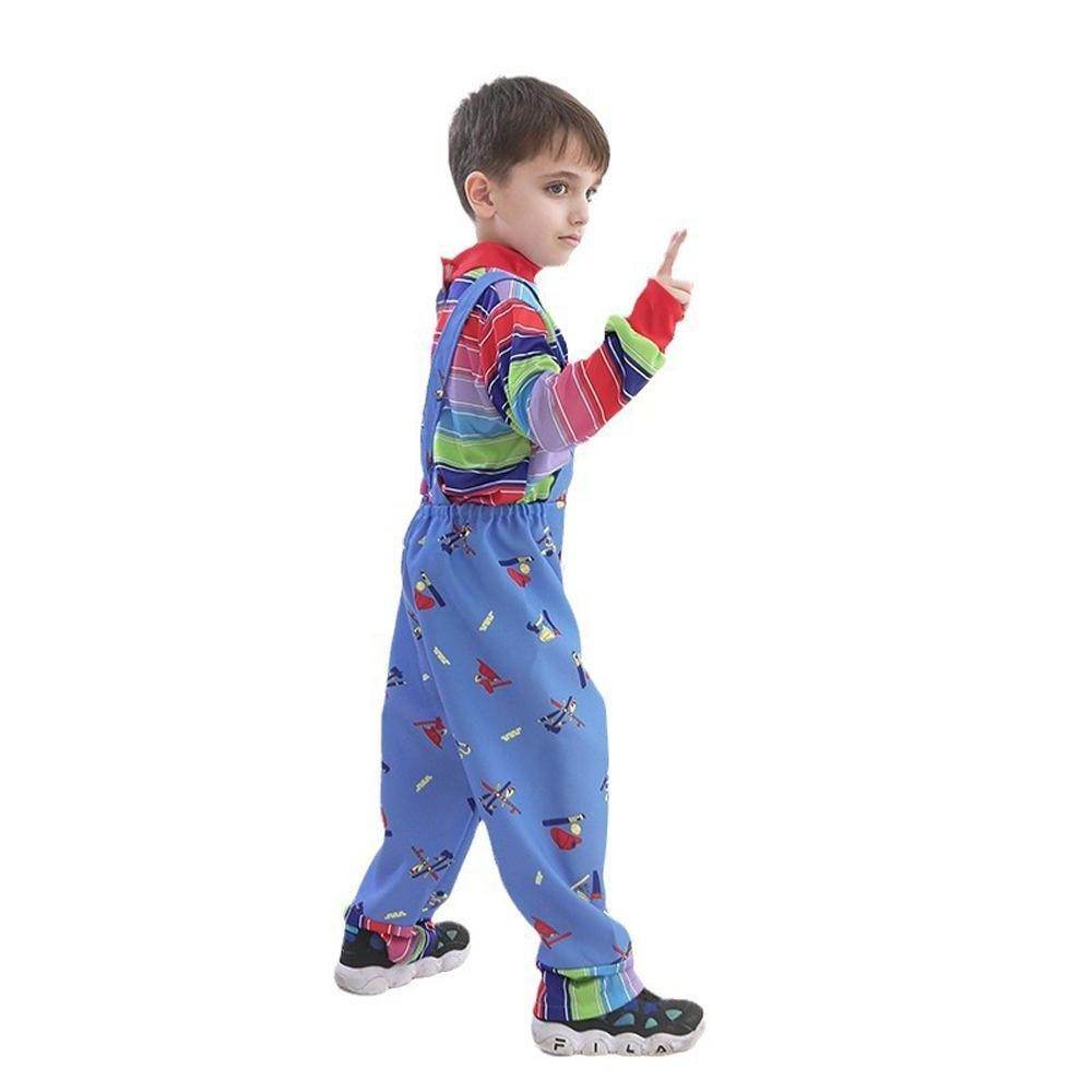 child's kids Chucky Costume Boy Jumpsuit Girls Dress stage Halloween - Ecosfun
