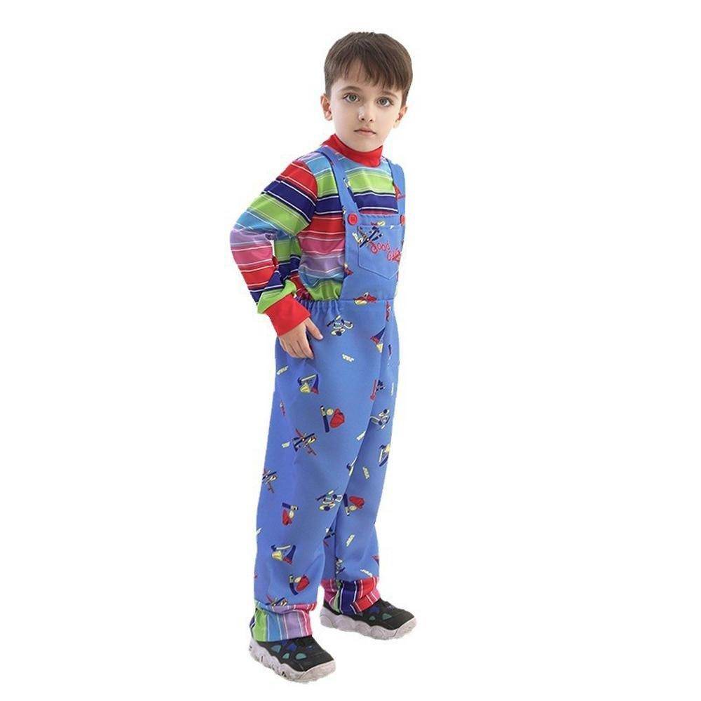 child's kids Chucky Costume Boy Jumpsuit Girls Dress stage Halloween - Ecosfun