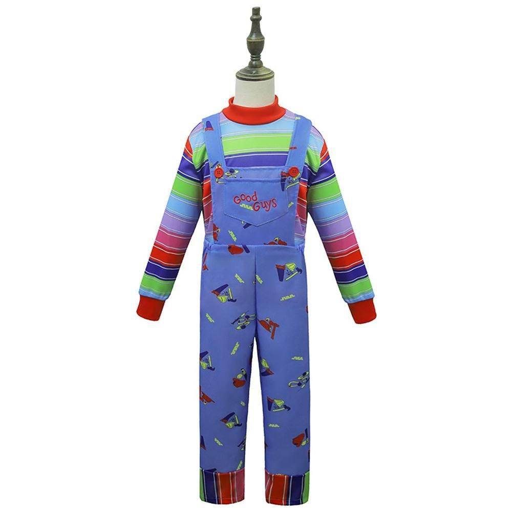 child's kids Chucky Costume Boy Jumpsuit Girls Dress stage Halloween - Ecosfun