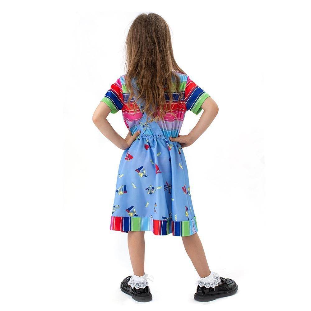 child's kids Chucky Costume Boy Jumpsuit Girls Dress stage Halloween - Ecosfun