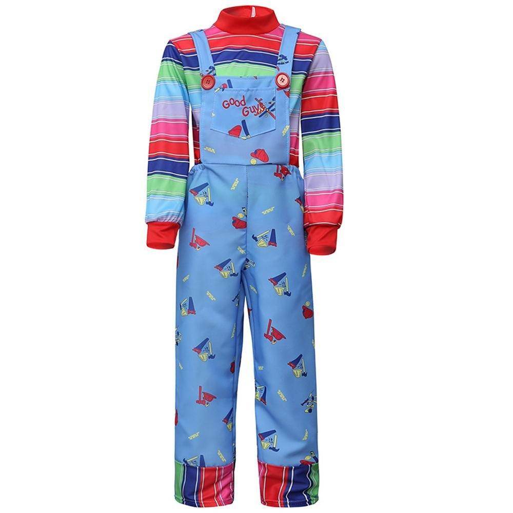 child's kids Chucky Costume Boy Jumpsuit Girls Dress stage Halloween - Ecosfun