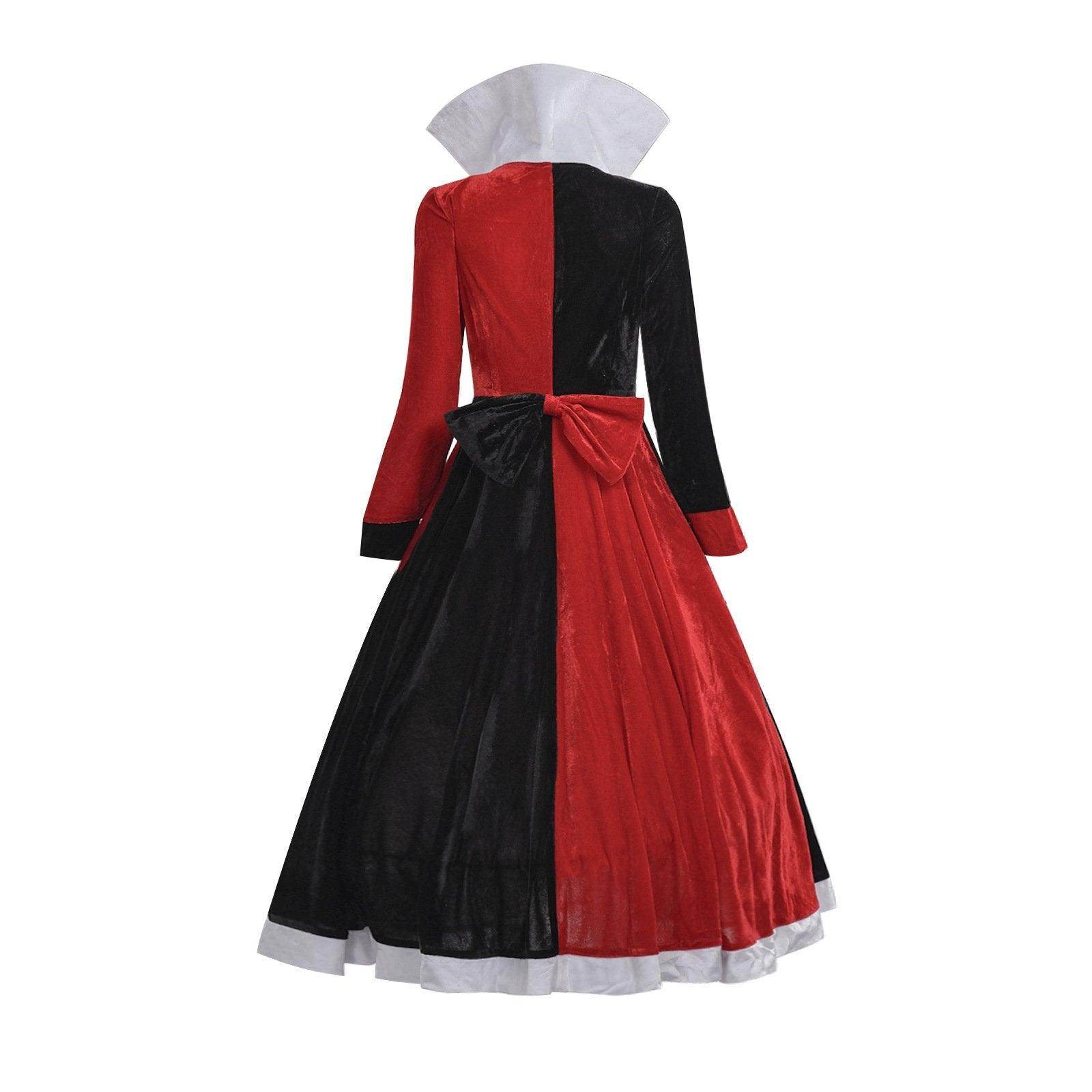 Deluxe Queen of Hearts Costume Dress Alice in Wonderland for Women - Ecosfun