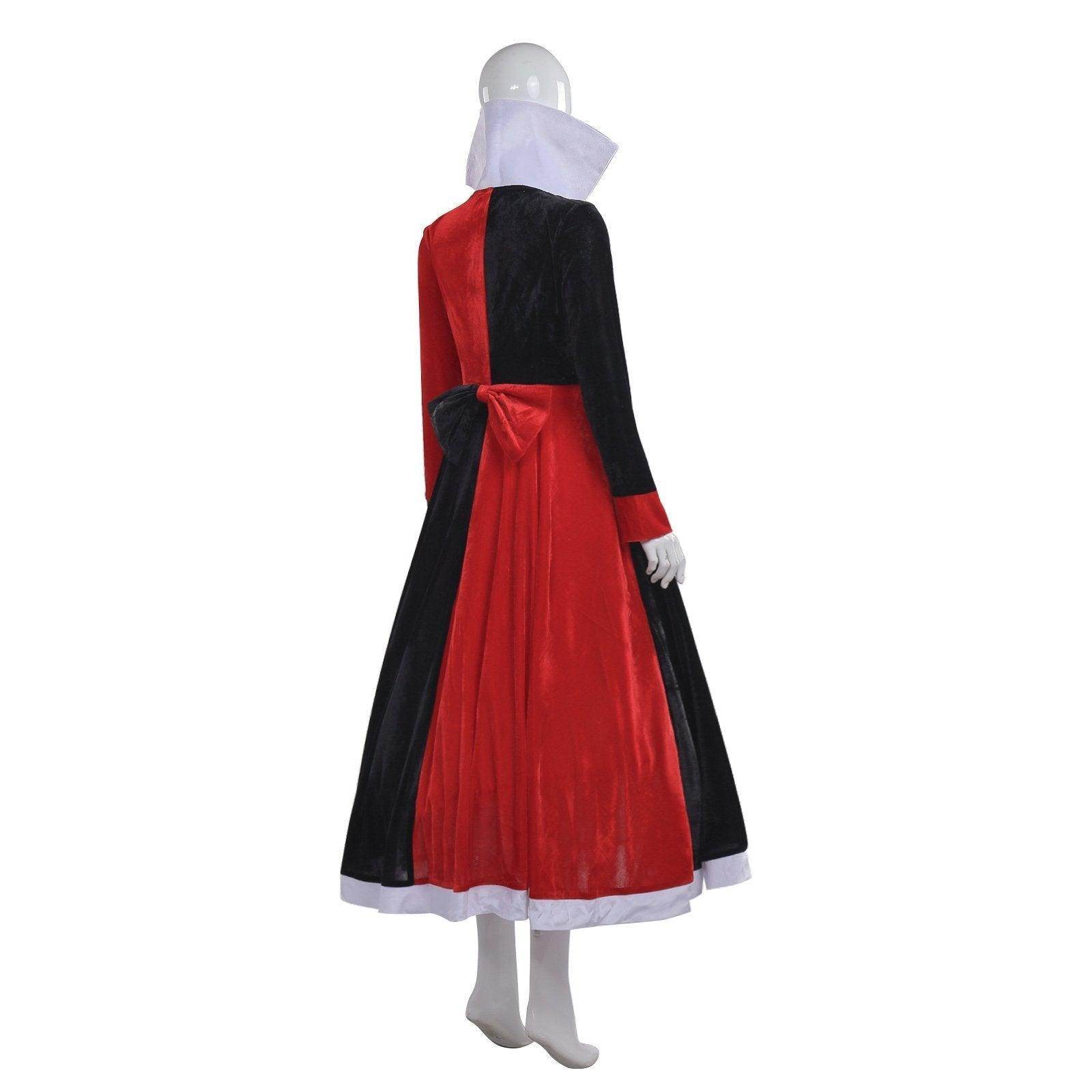 Deluxe Queen of Hearts Costume Dress Alice in Wonderland for Women - Ecosfun