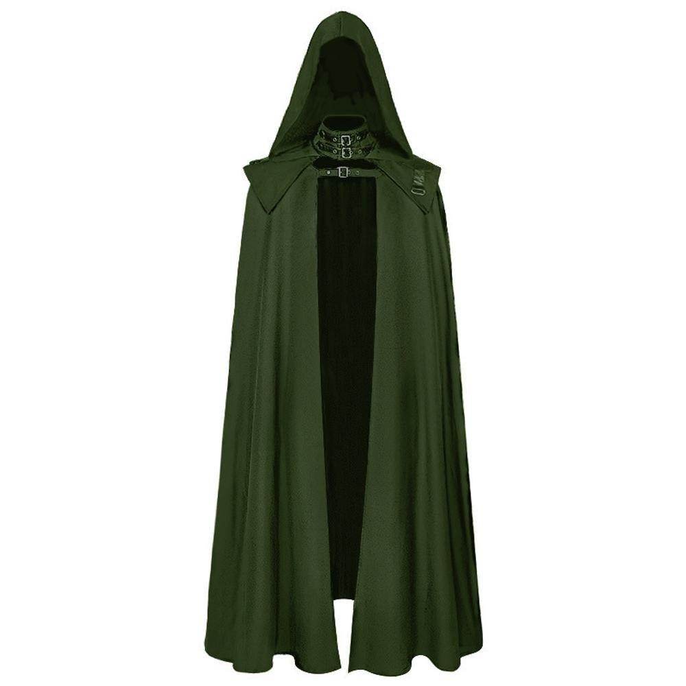 Dr doom costume medieval cloak gothic Hooded Cloak Cape Wizard Witch Devil Steampunk Robe - Ecosfun