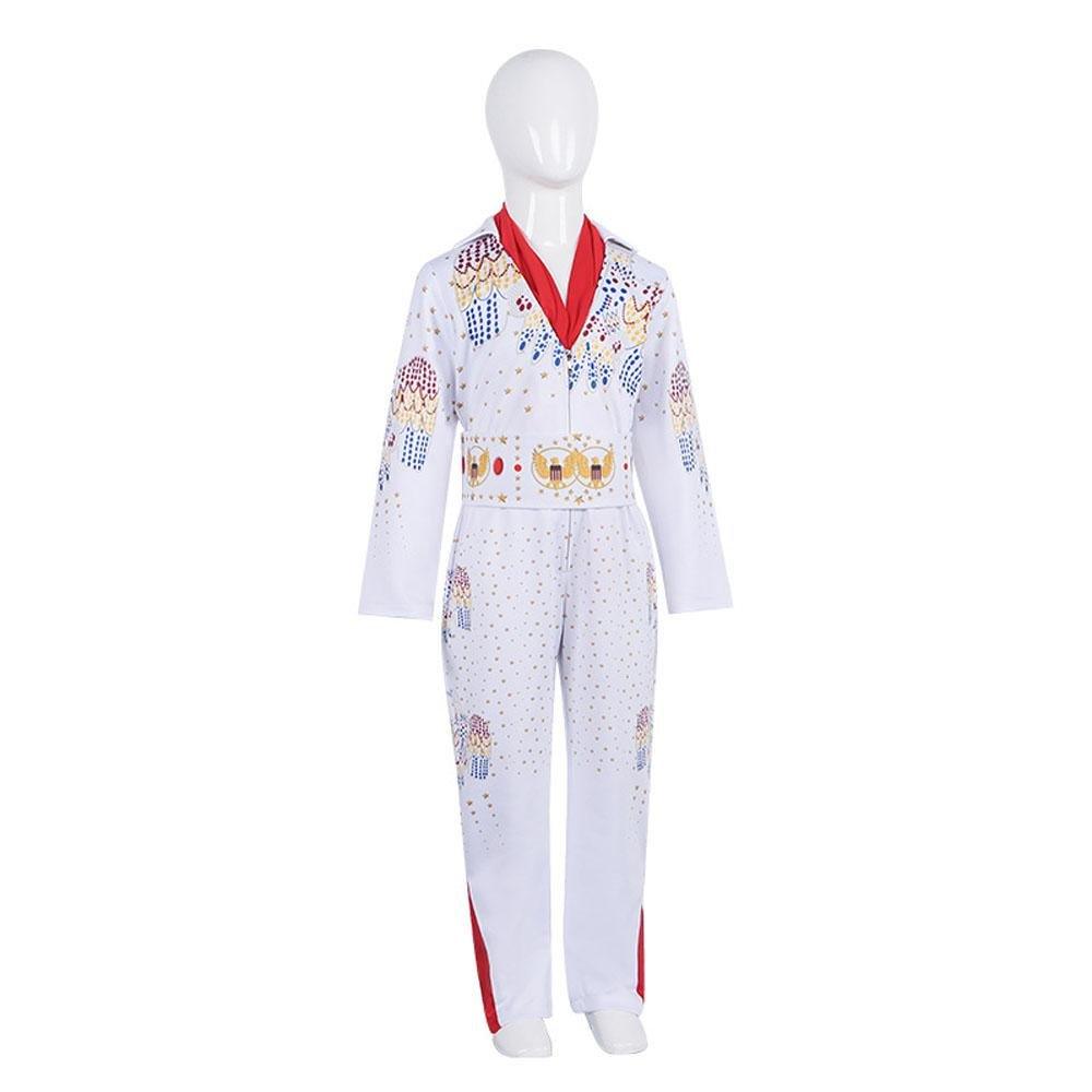 Elvis Presley Rock Singer Cosplay Costume for Halloween and Stage Performances Adult and Children - Pajamasbuy